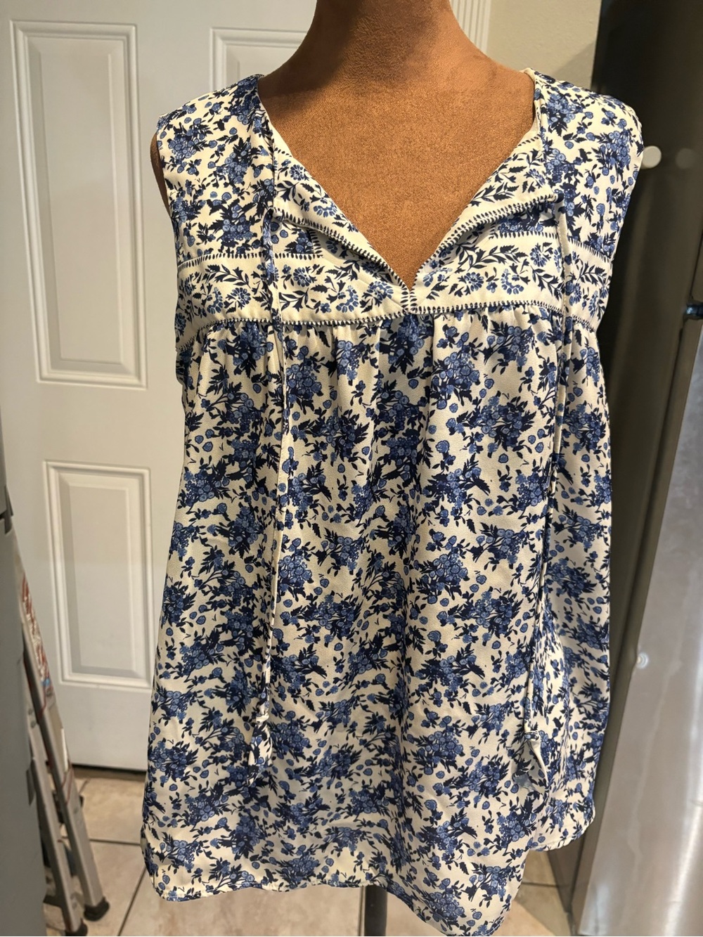 Tabitha Webb Women's Light Blue Floral Blouse